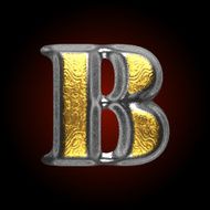 vector silver and golden figure b