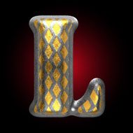 vector silver and golden figure l