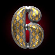 vector silver and golden figure 6 N2