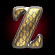 vector silver and golden figure z N2