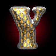 vector silver and golden figure y N2