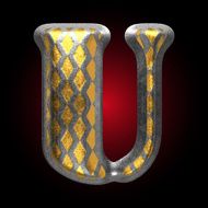vector silver and golden figure u N2