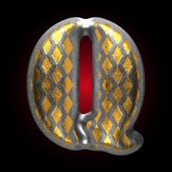 vector silver and golden figure q N2