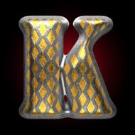 vector silver and golden figure k N2