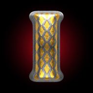 vector silver and golden figure i N2