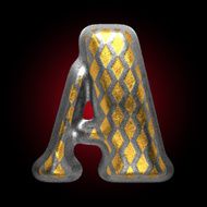 vector silver and golden figure a