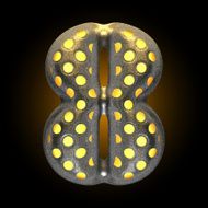 vector metal with glow dots figure 8