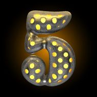 vector metal with glow dots figure 5