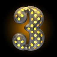 vector metal with glow dots figure 3