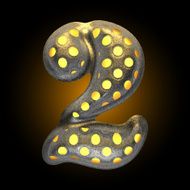 vector metal with glow dots figure 2