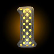 vector metal with glow dots figure 1