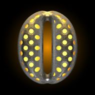 vector metal with glow dots figure 0