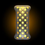 vector metal with glow dots figure i
