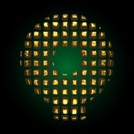 vector golden letter q N6