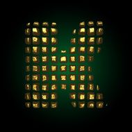 vector golden letter k N5