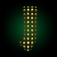 vector golden letter j N6