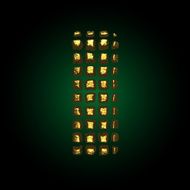 vector golden letter i N5