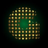 vector golden letter g N5