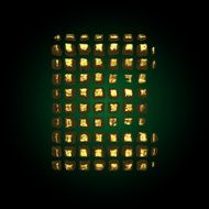 vector golden letter e N4