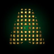vector golden letter a N5
