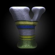vector colored clay letter y