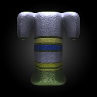 vector colored clay letter t
