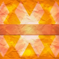 Orange geometric grunge background with triangles
