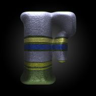 vector colored clay letter f