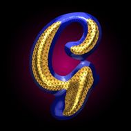 vector golden and blue letter g