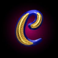 vector golden and blue letter c