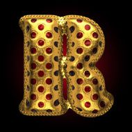 vector golden and red letter r N2