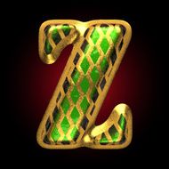 vector golden and green letter z N3