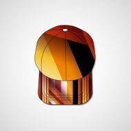 Abstract illustration on peaked cap N189