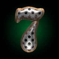 vector metal and wood figure 7