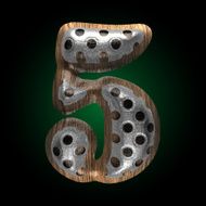 vector metal and wood figure 5