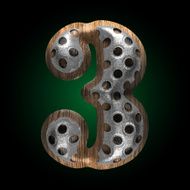 vector metal and wood figure 3