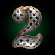 vector metal and wood figure 2