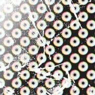 grunge seamless sector ring circles dots background on black N2