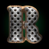 vector metal and wood figure r