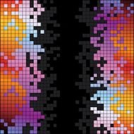 Abstract background with rainbow colorful pixels