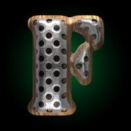 vector metal and wood figure g