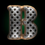 vector metal and wood figure b