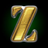 vector silver figure with gold z