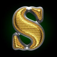 vector silver figure with gold s