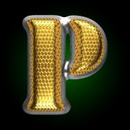 vector silver figure with gold p