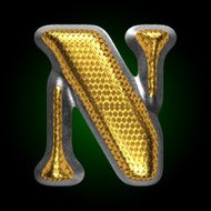 vector silver figure with gold n