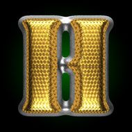 vector silver figure with gold h