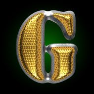 vector silver figure with gold g