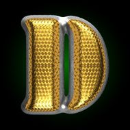 vector silver figure with gold d
