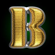 vector silver figure with gold b